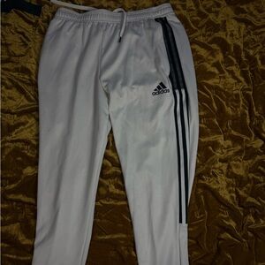 Adidas White Joggers with Black Accents